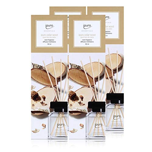 Essentials by ipuro Cedar Wood 100ml room fragrance (pack of 4) on sale