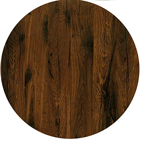 Werzalit Tischplatte Dekor Eiche antik 90 cm rund wetterfest, Garten, Balkon, Terasse, Biergarten im Sale