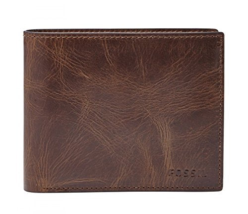 Fossil Geldbörse für Herren Derrick, Leder Bifold Dunkelbraun 11,4 cm x 2,5 cm B x 9,5 cm H ML3687201 im Sale