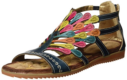LAURA VITA Damen Vaccao Sandalen, Blau Jeans Jeans, 37 EU im Sale