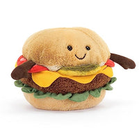 Thumbnail for Jellycat Lustiger Burger – 11 cm x B 11 cm x H 11 cm im Sale
