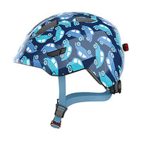 Thumbnail for ABUS Smiley 3.0 LED Children's Helmet - Bicycle Helmet with Light - Deep Fit & Room for a Braid - for Girls and Boys - Blue with Car Pattern, Size S