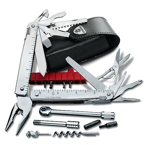 VICTORINOX, Schweizer Taschenmesser Swiss Tool X Plus Ratchet, Funktionen, Multitool inkl. Kombi-Spitzzange, Feststellklinge, Silber im Sale