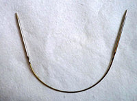 Thumbnail for Addi circular knitting needle 30cm 2.0 mm brass tip + gold cable