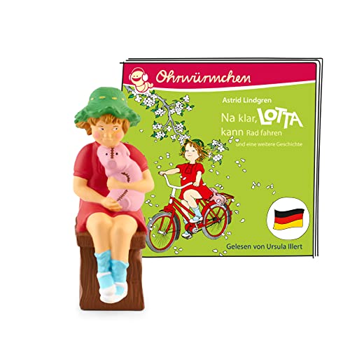 tonies Hörfiguren für Toniebox, Astrid Lindgren: Lotta – NA klar, Lotta kann Radfahren/Lotta zieht um, Hörbuch für Kinder ab 4 Jahren, Spielzeit ca. 56 Minuten im Sale