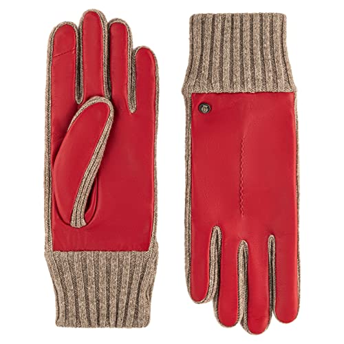 Roeckl Damen Calw Touch Lederhandschuhe, Rose hip, 6.5 im Sale