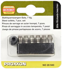Thumbnail for Proxxon 28940 MICROMOT-Stahlspannzangen, 6 Stück, schwarz/silberfarben im Sale