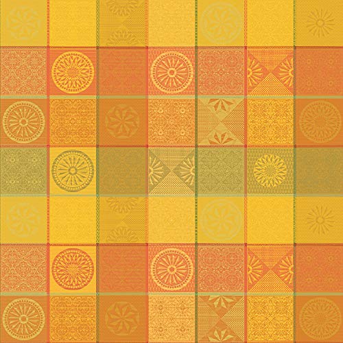 Garnier-Thiebaut 41033 Round Tablecloth Mille Sicilia Limoni Tischdecke, rund, Baumwolle, Mehrfach im Sale