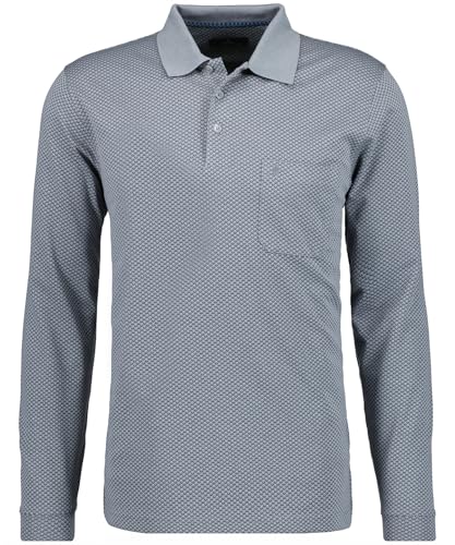 RAGMAN Herren Softknit-Polo Mini-Jacquard , Silbergrau-023 im Sale