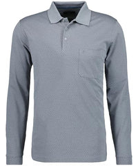 Thumbnail for RAGMAN Herren Softknit-Polo Mini-Jacquard , Silbergrau-023 im Sale