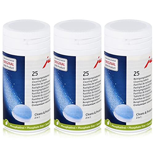 Jura Reinigungstabletten 62535 - Phosphatfrei - 25 Tabletten (3er Pack) im Sale