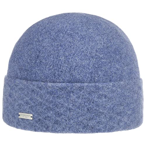 Seeberger boiled wool hat with turn-up, turn-up hat, wool hat, women's hat, winter hat (one size - blue) on sale