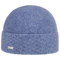 Thumbnail for Seeberger boiled wool hat with turn-up, turn-up hat, wool hat, women's hat, winter hat (one size - blue) on sale