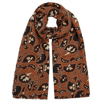 Thumbnail for King Louie women's woven scarf length 215 cm with beautiful graphic pattern (08238 Cecilia (900 - Cognac Orange)) on sale