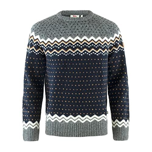 Fjallraven 81829-030-020 Övik Knit Sweater M/Övik Knit Sweater Sweatshirt Herren Dark Grey-Grey im Sale