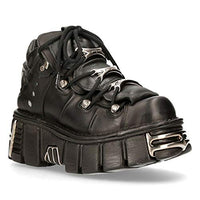 Thumbnail for New Rock 106 S1 Unisex Gothic Punk Schwarz Metallic Plateau Mode Stiefeletten 46 im Sale
