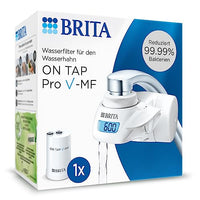 Thumbnail for BRITA Wasserfilter für Wasserhahn ON TAP Pro V-MF inkl. 1 Filterkartusche (600l) - reduziert 99,99% Bakterien, Chlor, Mikroplastik und schwere Metalle / digitales LCD Display zeigt Restkapazität im Sale