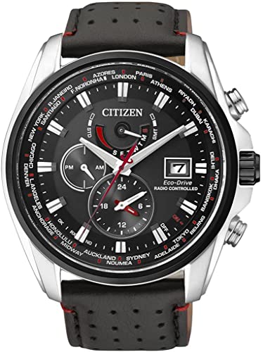 Citizen Men's Analog Eco-Drive Watch with Leather Strap AT9036-08E on Sale