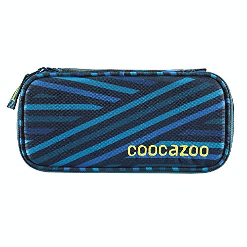Coocazoo Federmäppchen PencilDenzel „Waveman“ blau, Schlamperetui, Geodreieckfach, Stundenplanfach, herausnehmbarer Stiftehalter, zusätzliches Reißverschlussfach im Sale