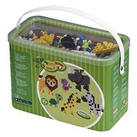 Thumbnail for Hama Beads 8804 Iron-on Beads in a Bucket, approx. 3,000 colorful maxi beads with a diameter of 10 mm in a basic color mix, 3 pegboards and accessories including ironing paper, creative crafting fun for all ages on sale