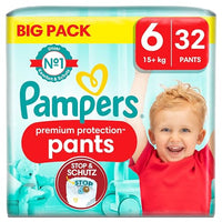 Thumbnail for Pampers Premium Protection Pants Size 6, 32 Nappies, 15 kg+ (Alte Version) im Sale