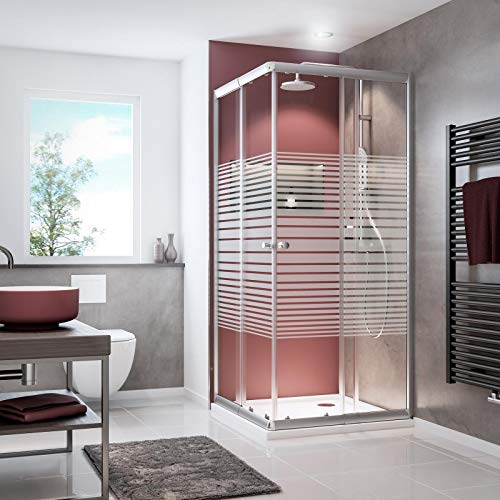 Schulte Duschkabine Sunny Eckeinstieg mit Schiebetüren, variabel von 75x75-90x90 cm, 180 cm, 4 mm Sicherheitsglas (ESG) Klar hell, Silberfarben, Montage auf Duschwanne oder Fliese, D19442 169 50 im Sale