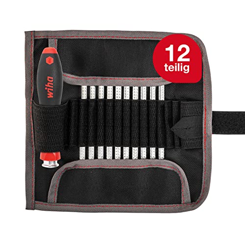 Schraubendreher mit Wechselklingen Set SYSTEM 4 Schlitz/Philips/Sechskant 12-tlg. inkl. Rolltasche (00610) I variable Klingenlänge, schnelles Umstecken im Sale