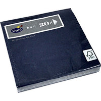 Thumbnail for Duni Servietten 3lagig Tissue Uni dunkelblau, 33 x 33 cm, 20 Stück im Sale