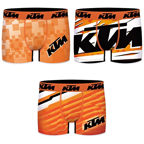 KTM by Freegun Boxershorts für Herren Unterwäsche Polyester Pant Men´s Boxer 3 er Pack, Bekleidungsgröße:M, Modelle:Set 1 im Sale
