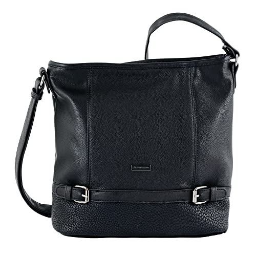 TOM TAILOR Juna Damen Hobo Bag Schultertasche Mittelgroß Schwarz im Sale