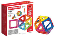 Thumbnail for Magformers 14-piece Magnetic Construction Tiles Toy. STEM Teaching Resource. With 6 Squares and 8 Triangles. Magnetic Tiles For Children Aged 3+. im Sale