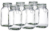 Thumbnail for MÄSER 925343 Gothika, Einmachgläser groß, 6er Set à 2,5 l, made in Germany, Vorratsgläser mit Deckel und Drahtbügel zum luftdichten Aufbewahren, Einkochen und Einlegen, Glas, transparent im Sale