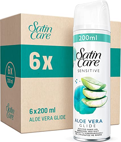 Gillette Satin Care Gel Aloe Vera 6x 200 ml - Rasiergel