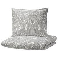 Thumbnail for IKEA JÄTTEVALLMO Bedding Sets Grey Blue Pink 140 155 200 240cm (140x200cm Pillow 80x80cm, Grey) on Sale