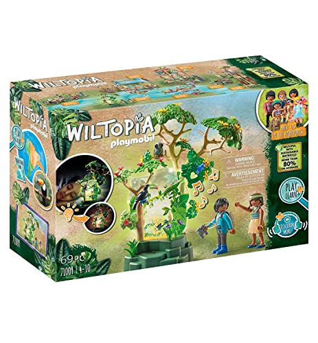 PLAYMOBIL Wiltopia 71009 Nachtlicht Regenwald mit Spielzeugtieren, Licht und Sound, Nachhaltiges Spielzeug für Kinder ab 4 Jahren im Sale