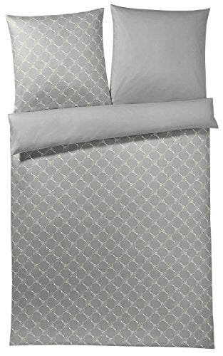 Joop, Mako satin bed linen, cornflower pattern with nuanced colors 155x220 + 1x 80x80 sand on sale