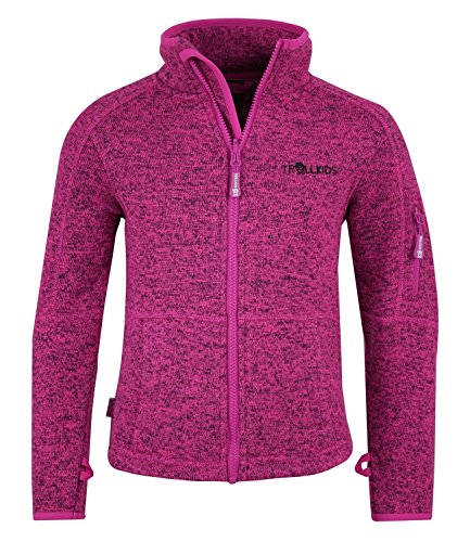 Trollkids children's fleece jacket Jondalen, dark pink, size 152 on sale