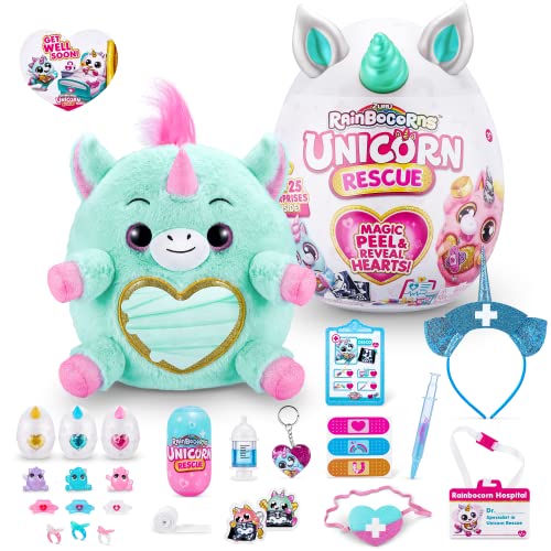 Rainbocorns Unicorn Rescue Surprise Riesenei mit über 25 Überraschungen, Plüschtier zum Knuddeln, Tiffany Einhorn im Sale