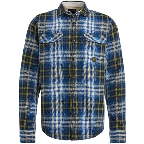 PME Legend Hemdjacke mit Karomuster - , Blau, Lässig, Langarm im Sale