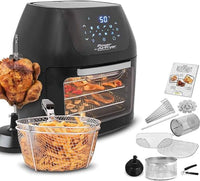 Thumbnail for PowerXL Air Fryer Multi-Function Deluxe – Heißluft-Fritteuse zum Frittieren ohne Öl – 6-in-1 auch als Dörrautomat, zum Grillen u. v. m. – bis zu 80% weniger Fett - 9 Liter - 28 tlg. im Sale
