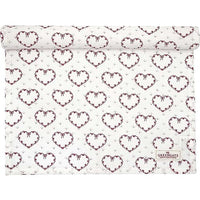 Thumbnail for Greengate table runner Layla Heart White with hearts cotton 45x140 cm tablecloth on sale