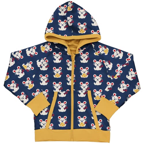 Maxomorra Wendejacke Kapuzenjacke mit Mäusen Cardigan Hood Mouse (122-128) im Sale