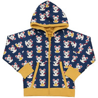 Thumbnail for Maxomorra Wendejacke Kapuzenjacke mit Mäusen Cardigan Hood Mouse (122-128) im Sale