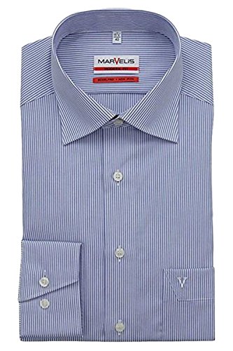 Marvelis Shirt Slim/MODERN-FIT 7754-64-15 blue stripes, blue, on sale