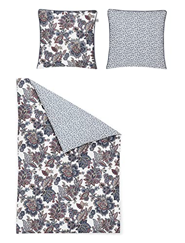Irisette Mako Satin-Bettwäsche Crown | blau - 135 x 200 im Sale