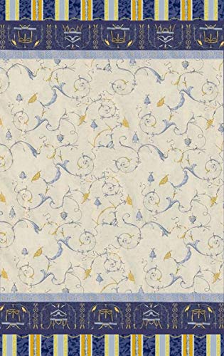 Bassetti OPLONTIS Foulard made of 100% cotton in the color Blue v.9, dimensions: 270x270 cm - 9267897 on sale