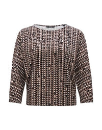 Thumbnail for OPUS Damen Dreiviertelarmshirt | Shirt SEBRY Shine Batwing Fit aus Viskose Mix warm Taupe, 40 im Sale