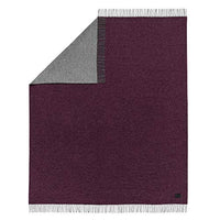 Thumbnail for ESTELLA Plaid Tivoli | Bordeaux | Premium reversible throw with twisted fringes | 150x200 cm on sale