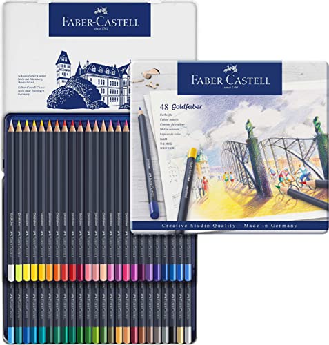FABER-CASTELL 114748 - Farbstifte mit permanenter Ölkreidemine Goldfaber, 48er Set im Sale