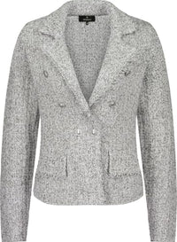Thumbnail for MONARI Tweed-Strickblazer Chrome - 38 im Sale